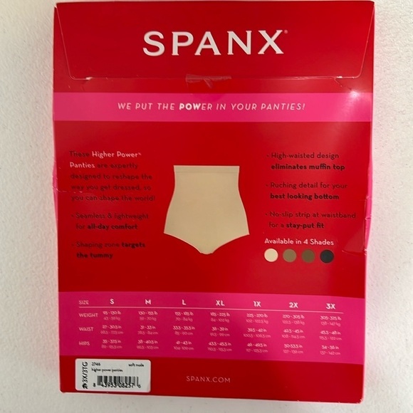 Spanx Higher Power High Waisted Shaper Brief Soft Nude NIP Sz 3X - Picture 2 of 5